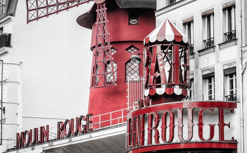 Moulin Rouge – Cee’s Black & White Photo Challenge: Buildings