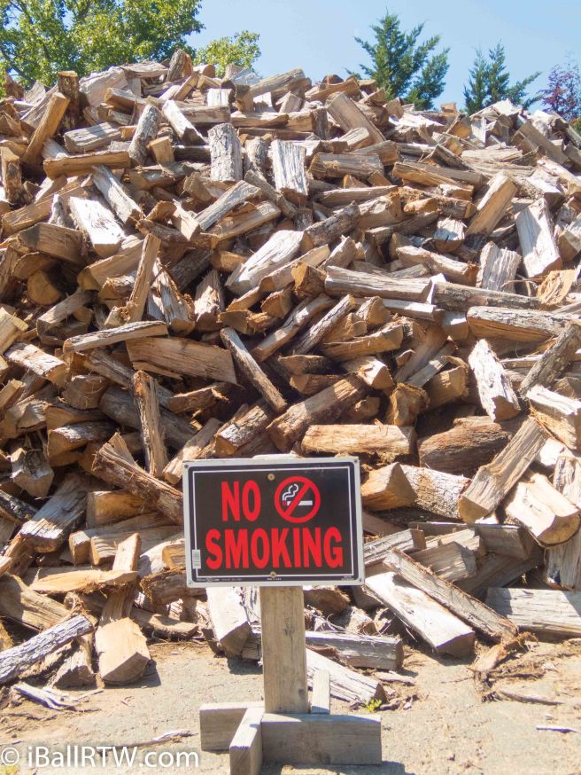 Woodpile: No Smoking